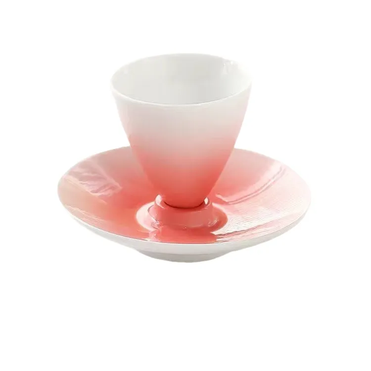 高脚杯旋转大陶瓷茶杯德化号茶具家用主人铃铛简约手持