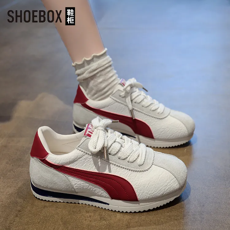 SH0EBOX鞋柜2025秋季新款复古运动鞋女轻便休闲时尚阿甘鞋女鞋