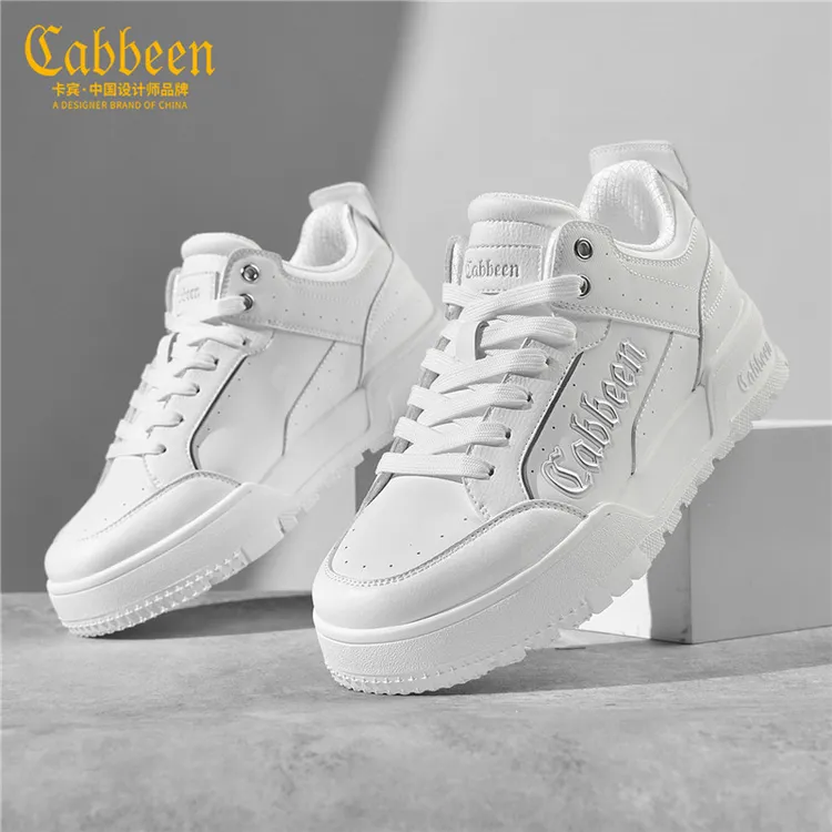 卡宾正品男鞋秋季款潮鞋百搭男士经典黑白空军一号运动休闲板鞋
