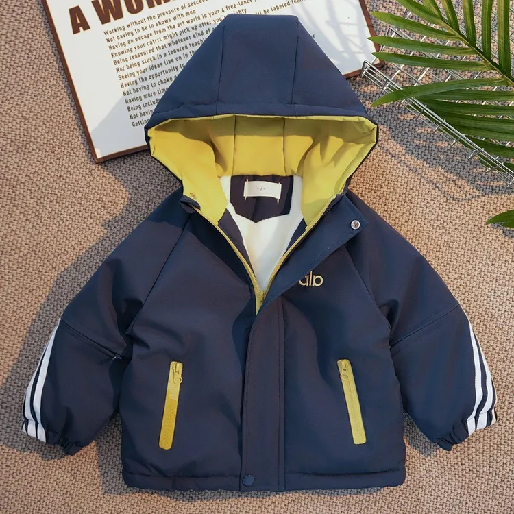 男童加绒派克服2025新款儿童二棉外套中小童秋冬季夹棉衣服时髦潮