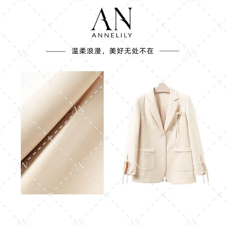ANNELILY【芷可】新款设计感时尚气质轻奢重工外套AW2502037