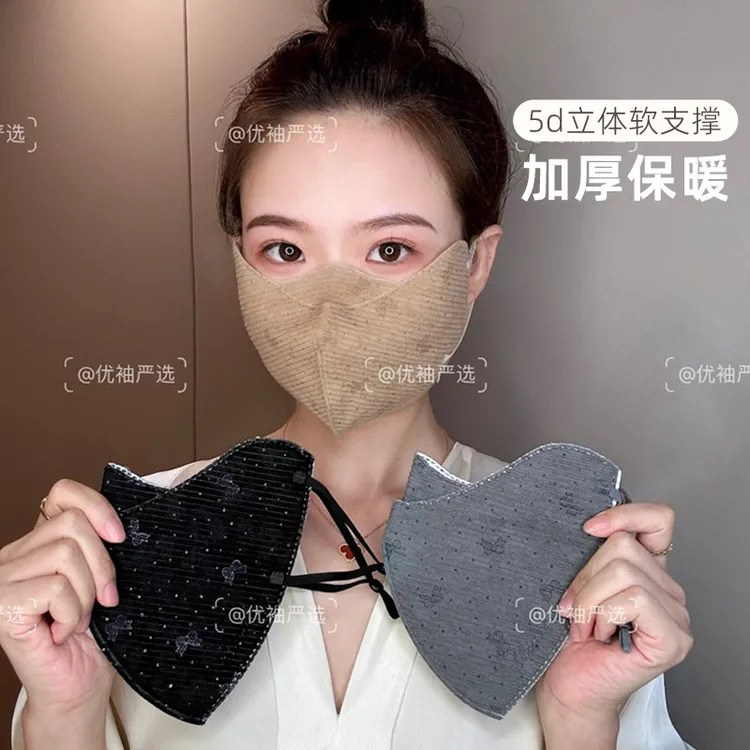 秋冬季保暖口罩女士户外防风防寒加厚立体面罩韩版骑行护眼角时尚