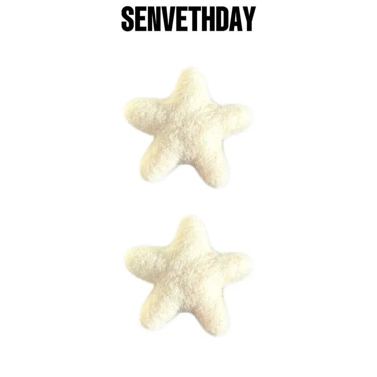 【是贝贝呀】Senveth Day奶油星发夹 简约高级百搭小众可爱边夹