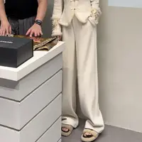 【贵如意裤子】新中式休闲百搭显瘦羊毛直筒休闲裤