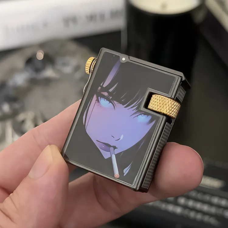 新款【佐罗mini】升级版按压开盖侧滑迷你小方钻煤油打火机小巧精致