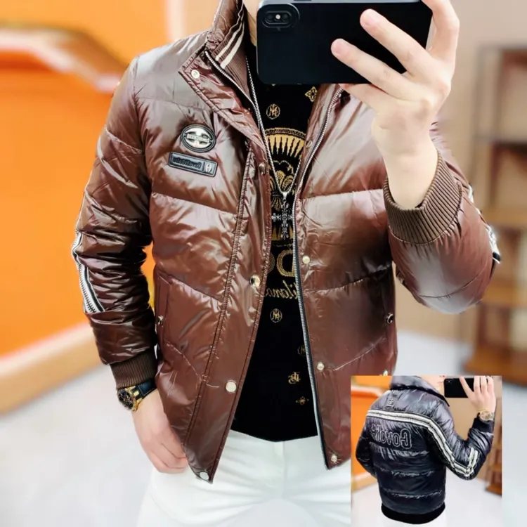 阿凯严选-欧货冬季新款男士薄款修身刺绣90白鸭绒羽绒服外套