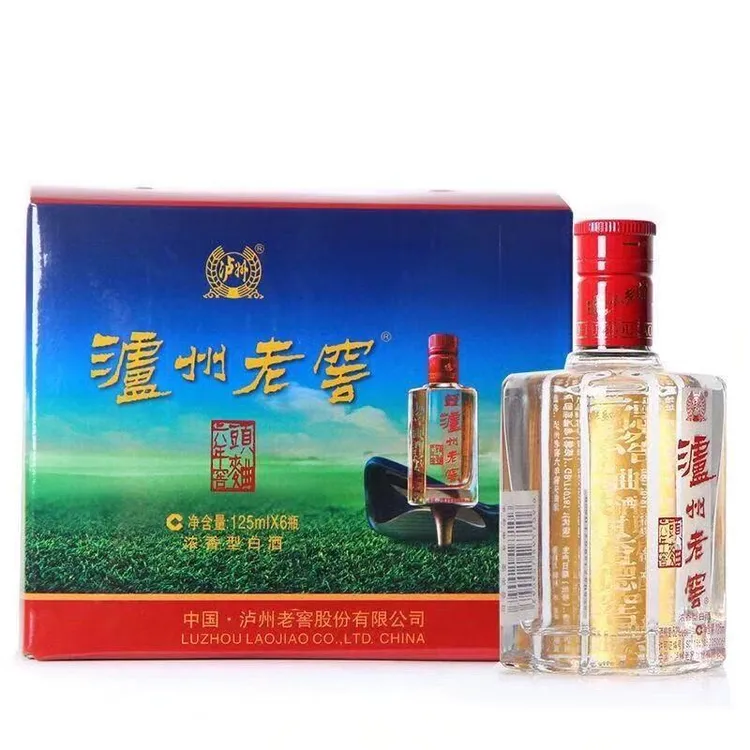 泸州老窖六年窖头曲125ml*6瓶浓香型白酒口粮酒52度