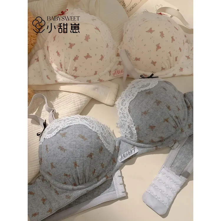 【BM风萌熊】内衣女聚拢小胸显大甜美风可爱甜妹套装文胸2025新款