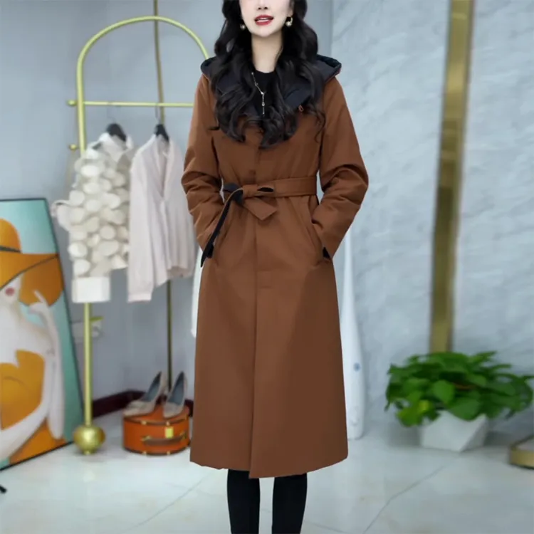 气质百搭洋气高级感双面穿棉服大衣外套冬季保暖显瘦修身中长款--