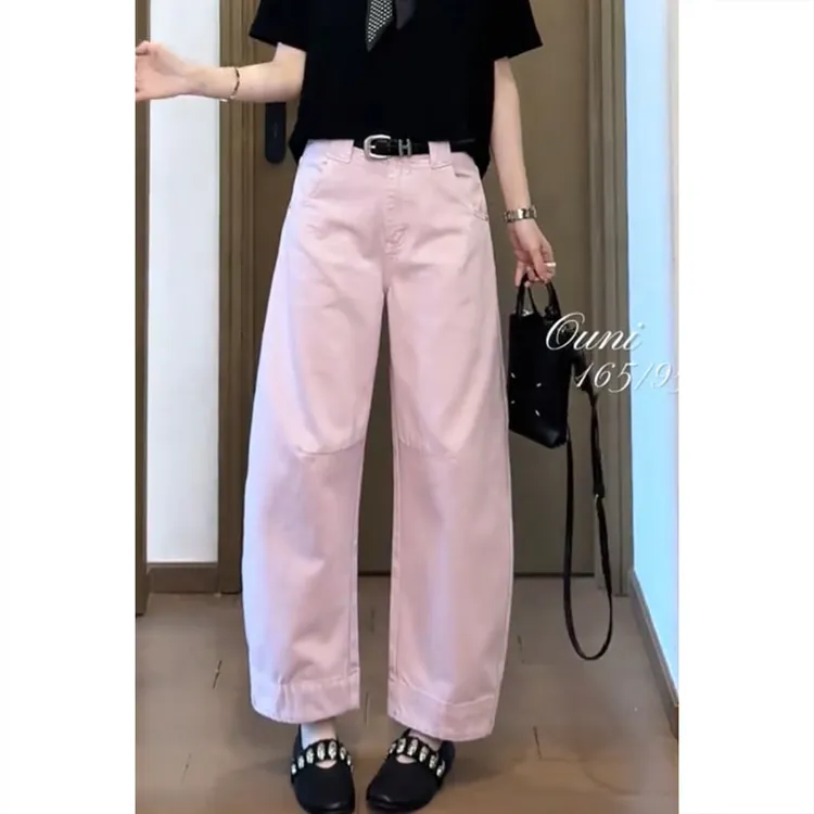 艾塔莉显瘦直筒牛仔裤春季新款胖mm梨形身材直筒大码阔腿裤小个子