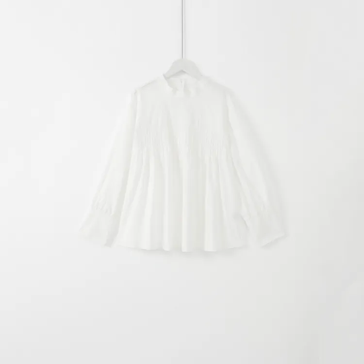 几里与麻 压褶复古减龄衬衫 衣长63胸围104 2081943