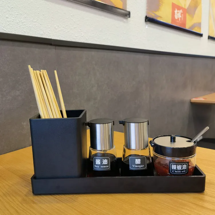 醋壶饭店专用商用餐饮店辣椒罐醋瓶餐厅酱油壶玻璃高颜值餐桌用