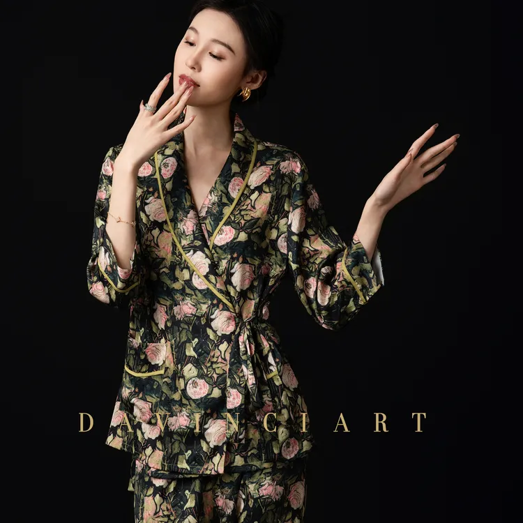 【达芬奇密码】蔷薇丛林四季高级睡衣女家居服套装2025时尚轻奢