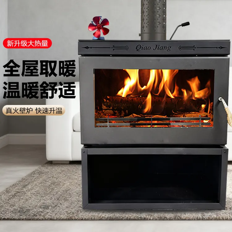 25款壁炉真火燃木家用复古室内民宿别墅烤火柴火取暖农村取暖装饰