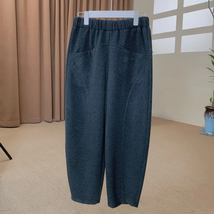 923哈伦裤女秋冬新款大码宽松高腰显瘦休闲裤女