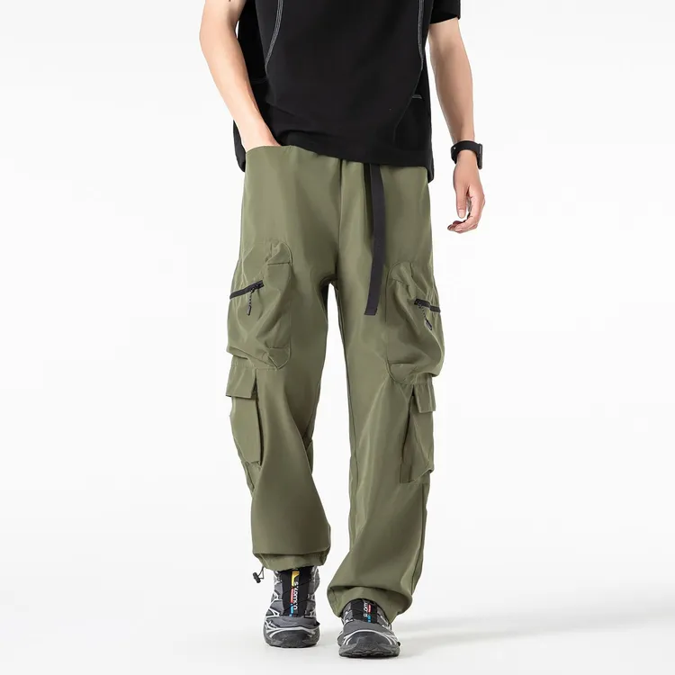 美式工装裤新款多口袋直筒宽松休闲长裤户外冲锋裤登山旅行长裤男