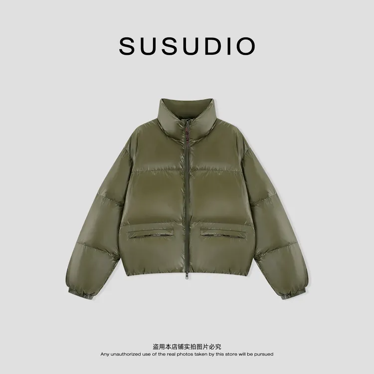 SUSUDIO 冬季小立领重磅质感保暖防风面包羽绒服 70427