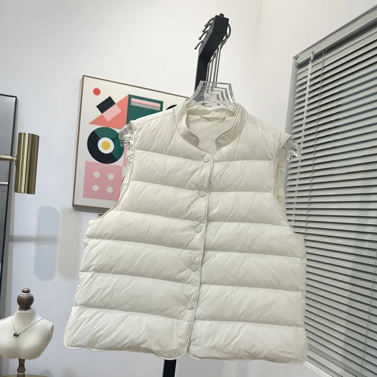 2025新款羽绒马甲女短款韩版加厚立领白鸭绒显瘦内胆外套轻薄休闲