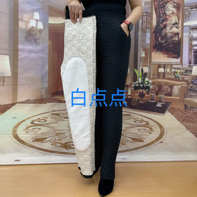 女士羊绒棉棉裤高腰中老年人保暖裤冬季加厚加绒小脚裤子东北大码