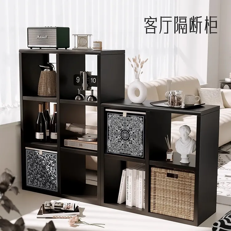 客厅钢制隔断柜卡莱克格子柜一体入户门玄关柜家用置物落地收纳柜