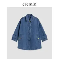 DE Mincollection廓形牛仔服/重磅洗水松弛感A字牛仔外套55934