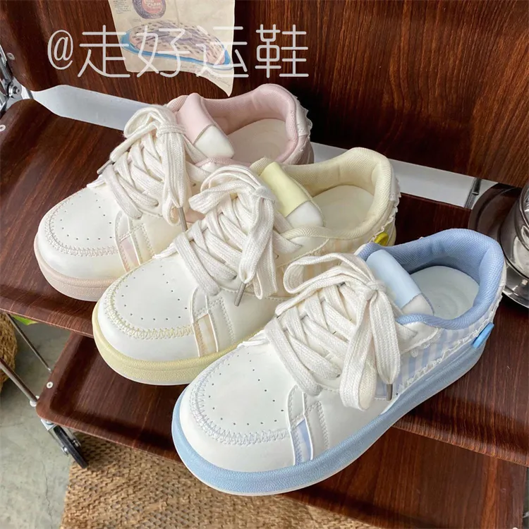 【退货补运费】新款高品质升级款花边鞋学生百搭休闲舒适时尚板鞋