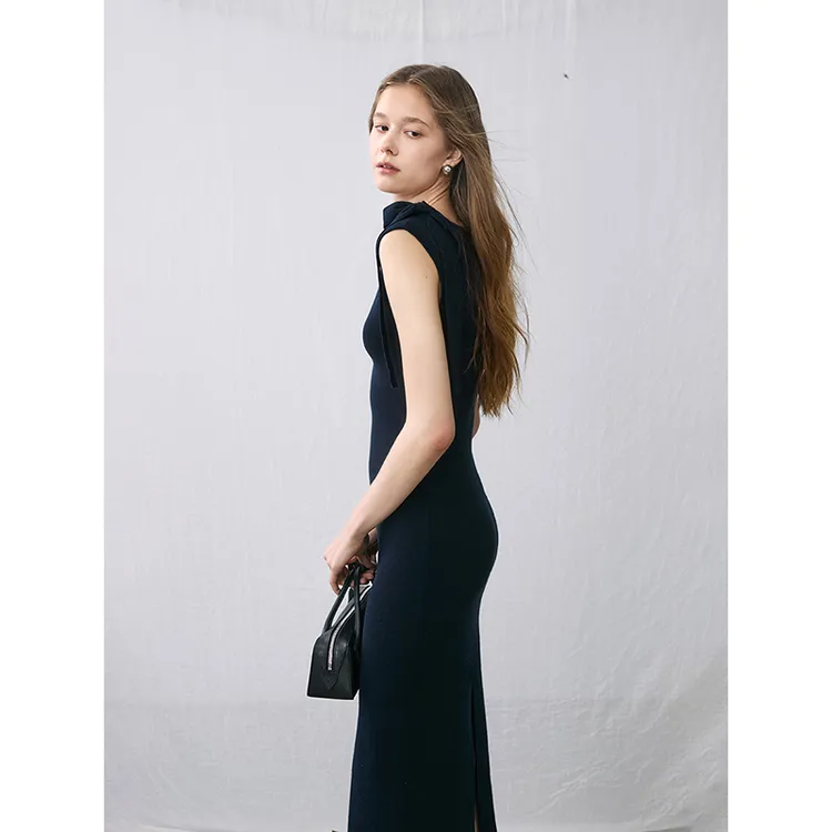 Mix Selection｜贝拉裙 可机洗羊毛修身飘带毛织连衣裙MSBJQ0617