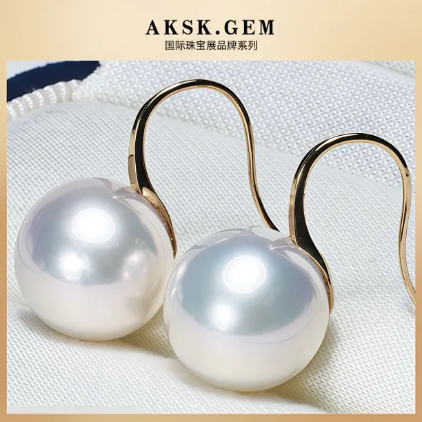 925银耳饰 高跟鞋耳饰 12mm经典款 精选海贝珠