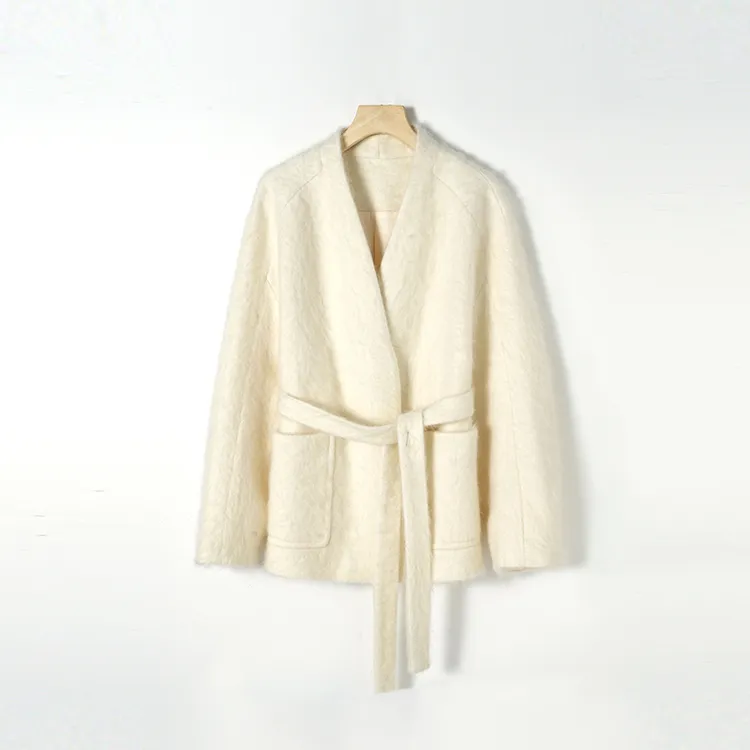 【ZEYIJIA】厚款直下摆保暖毛呢外套中长款设计师百搭885095