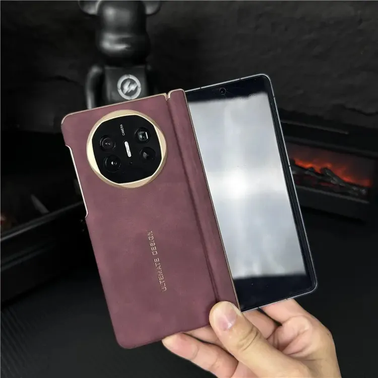 适用华为MateX6手机壳秒变非凡X5典藏版羊巴皮双中轴保护套X3商务