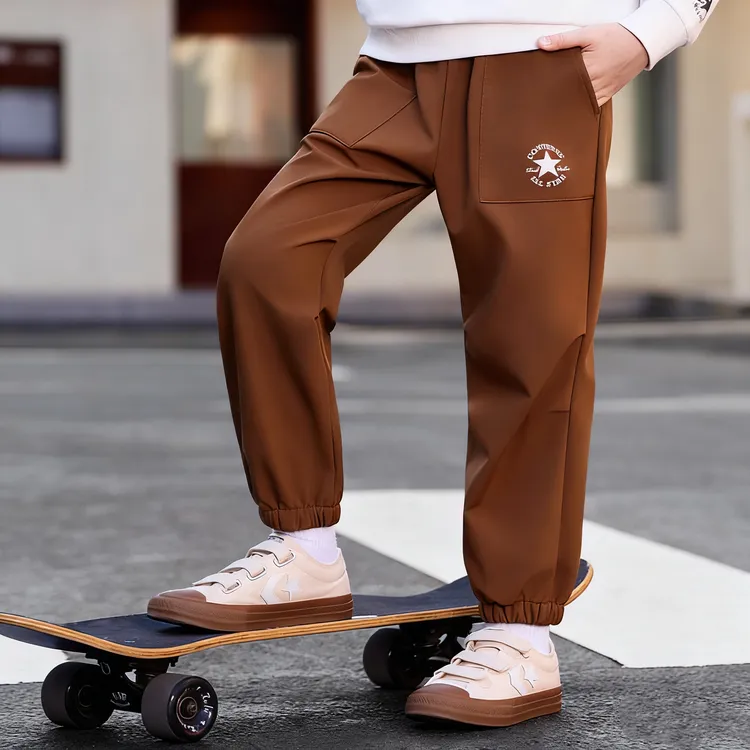 Converse匡威儿童梭织秋冬加绒保暖时尚百搭宽松长裤CNVN-WP-J056