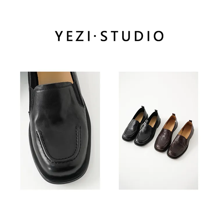 【英伦小姐】水洗头层牛皮英伦老钱风方头全皮极简乐福鞋25349026