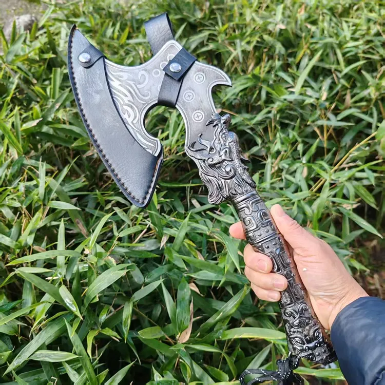 龙泉手工家用户外开山野营多功能战斧