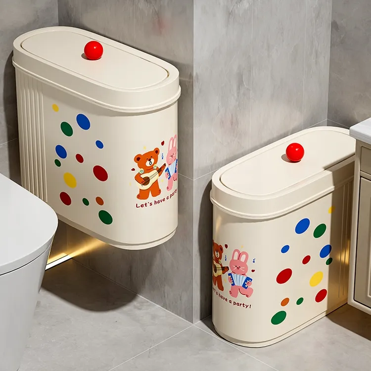 垃圾桶厕所卫生间家用厨房壁挂式客厅大容量带盖大号垃圾筒纸篓