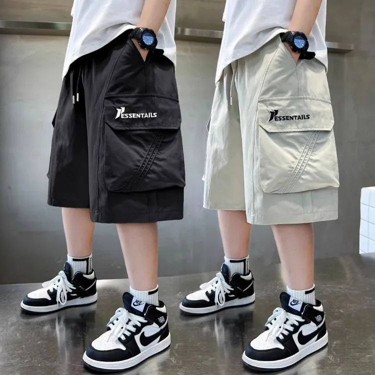 男童工装短裤薄款夏款2025新款中大童五分裤夏季儿童男孩中裤洋气