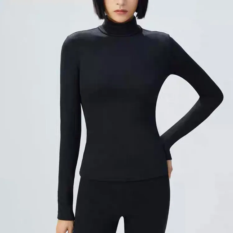 【官方正品】哥弟烟管领套头发热打底保暖居家服赫本衫1300536