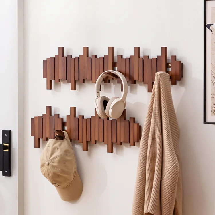 钢琴键挂衣架墙上壁挂衣钩卧室玄关入户门后置物创意衣帽架免打孔