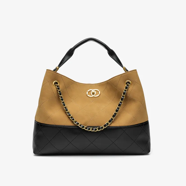 卡尔 蔻斯时尚菱链条托特包CK25641K棕色