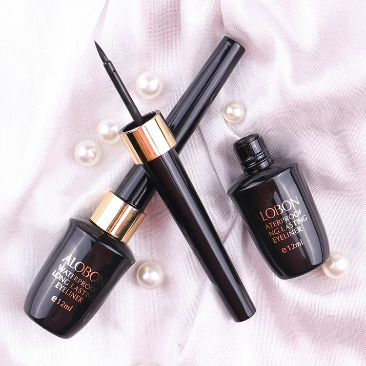 雅邦眼线液女防水正品不晕染持久瓶装液体眼线笔软头细头硬头软毛