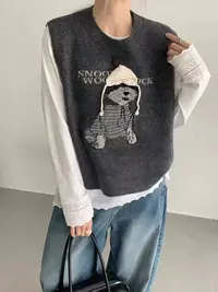 [麦霓定制]韩里韩气百搭针织马甲2773