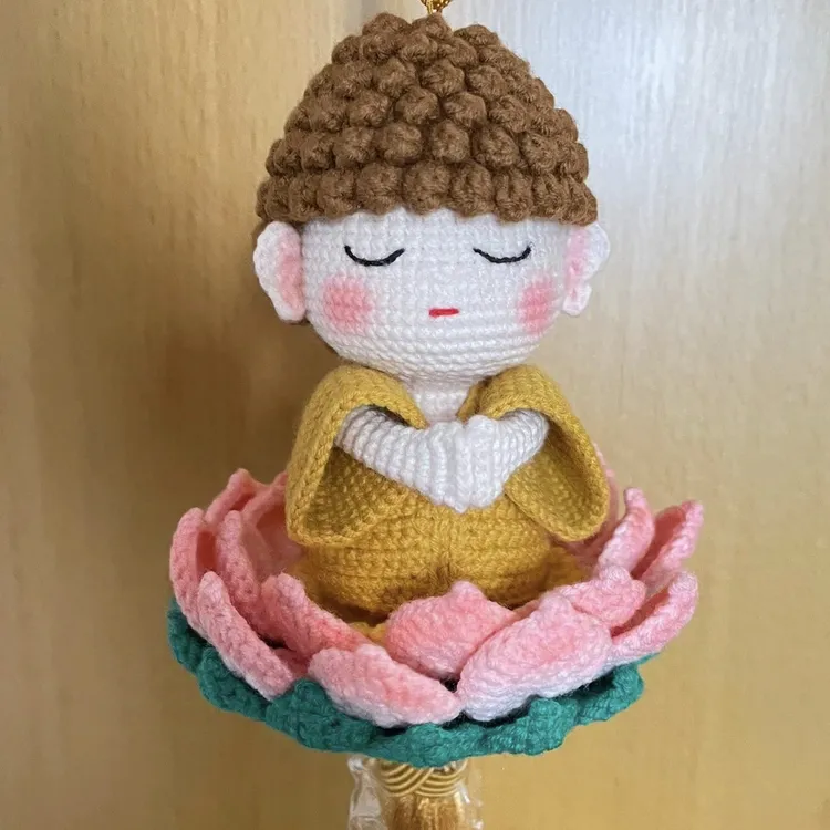 莲花小佛挂件佛陀车载佛小伴小佛陀挂件成品材料包创意汽车挂件