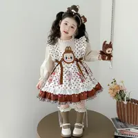 女童拉布布连衣裙秋季2025新款儿童礼服公主裙宝宝春秋洛丽塔裙子