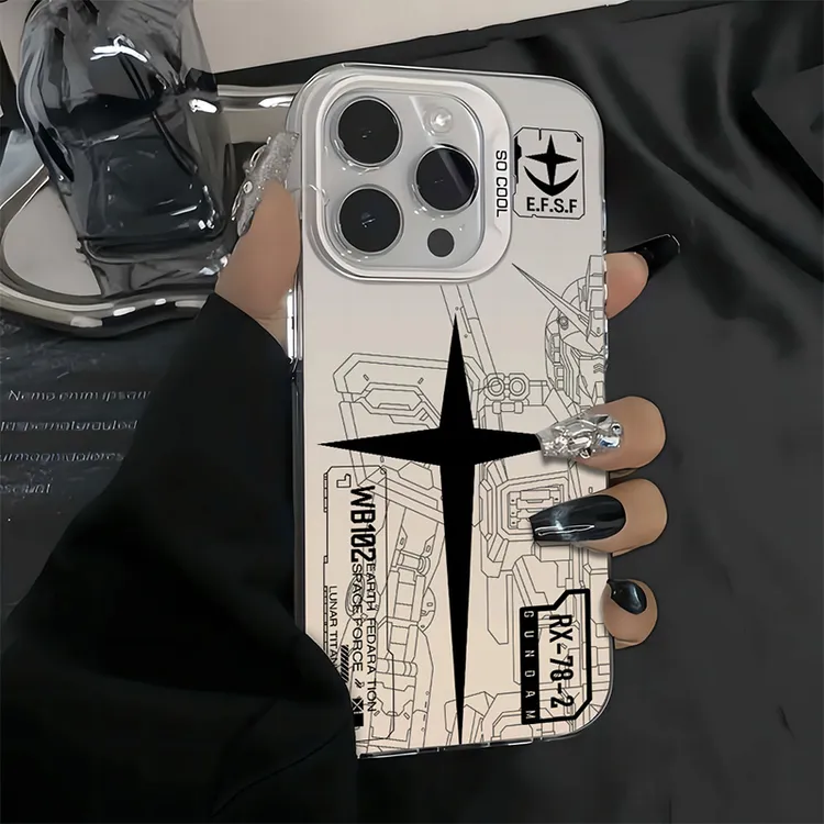高达盾牌适用多型号手机壳全包潮流iPhone磨砂防摔小米k80s保护套