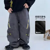 儿童裤子男童口袋速干冲锋裤中大童童装休闲裤长裤5105105O7