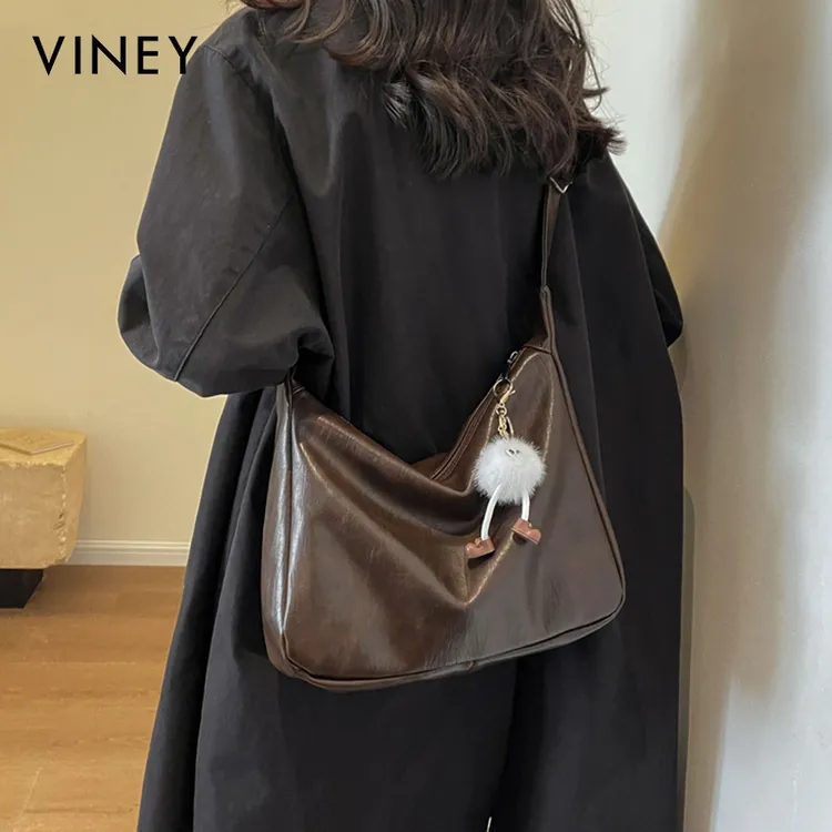 Viney包包女简约复古上班通勤大容量托特包生日礼物送女友送老婆
