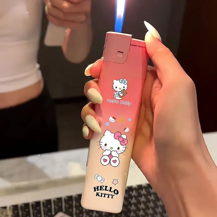 卡通巨无霸超大号打火机渐变kt猫打火机库洛米财神爷发财送男友