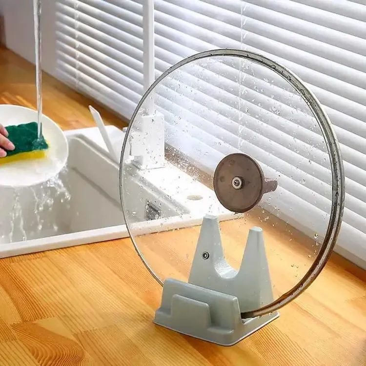 台式锅盖架家用塑料菜板架厨房移动式锅盖架托免打孔一体收纳架子