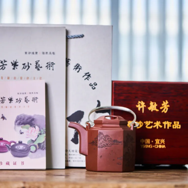 【六方洋桶】 紫砂壶 家藏底槽清420cc 