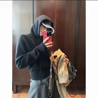 徐秋阳   黑米针织  冬季新款【巨好看针织衫连帽短款卫衣】YM561-
