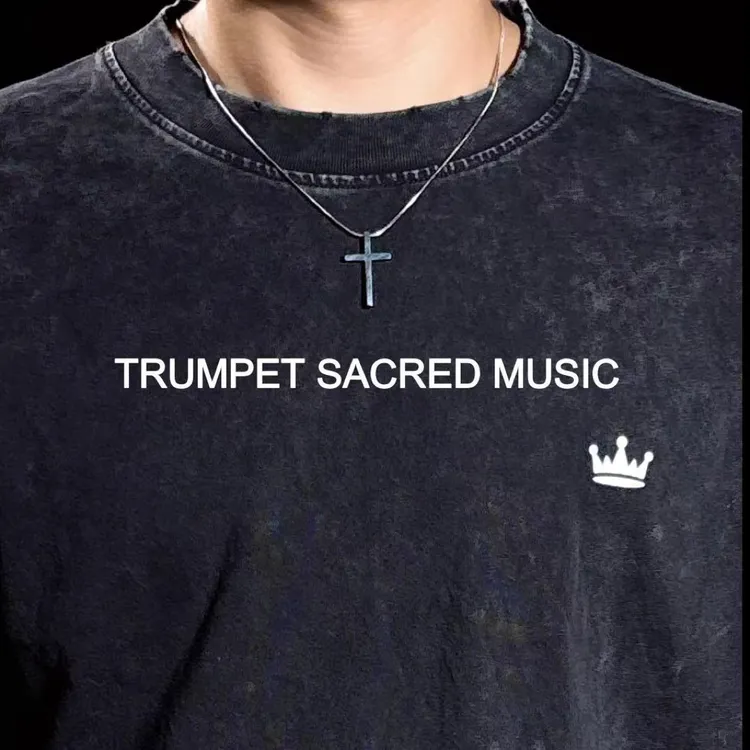 不锈钢项链 TSM号角音乐简约精品十字架项链欧美男女同款